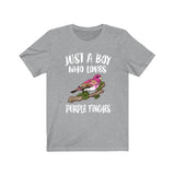 Just A Boy Who Loves Purple Finches Shirt, Purple Finch Lover Shirt, Birding Shirt, Bird Lover Gift, Animal Adult Kids T-Shirt Image 2