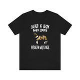 Just A Boy Who Loves African Wild Dogs Shirt, African Wild Dog Lover Shirt, Dog Shirt, Dog Lover Gift, Animal Adult Kids T-Shirt Image 3