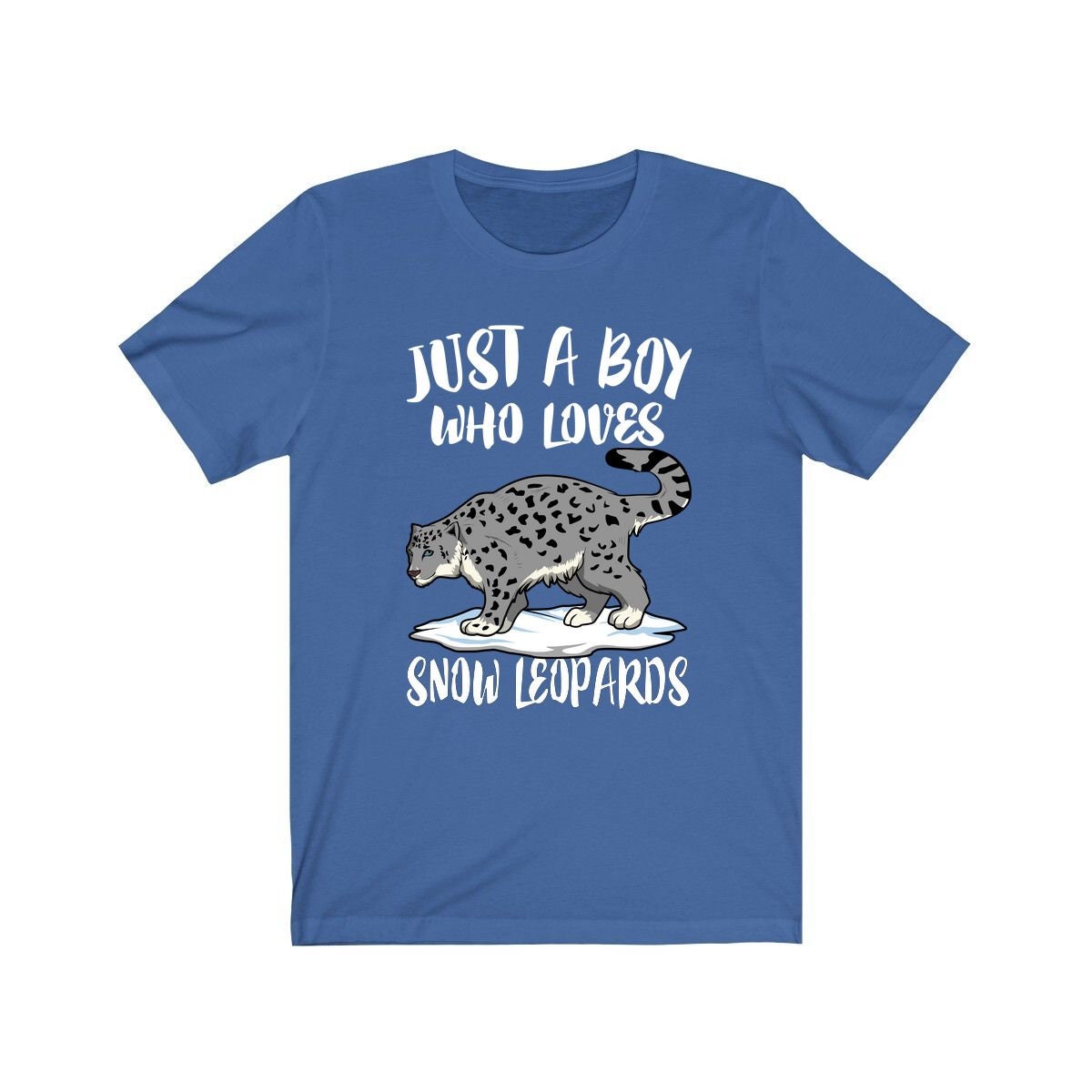 Just A Boy Who Loves Snow Leopards Shirt, Snow Leopard Lover Shirt, Leopard Shirt, Leopard Lover Gift, Animal Adult Kids T-Shirt Image 2
