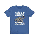 Just A Boy Who Loves Snow Leopards Shirt, Snow Leopard Lover Shirt, Leopard Shirt, Leopard Lover Gift, Animal Adult Kids T-Shirt Image 2