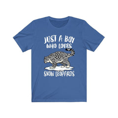 Just A Boy Who Loves Snow Leopards Shirt, Snow Leopard Lover Shirt, Leopard Shirt, Leopard Lover Gift, Animal Adult Kids T-Shirt Image 2