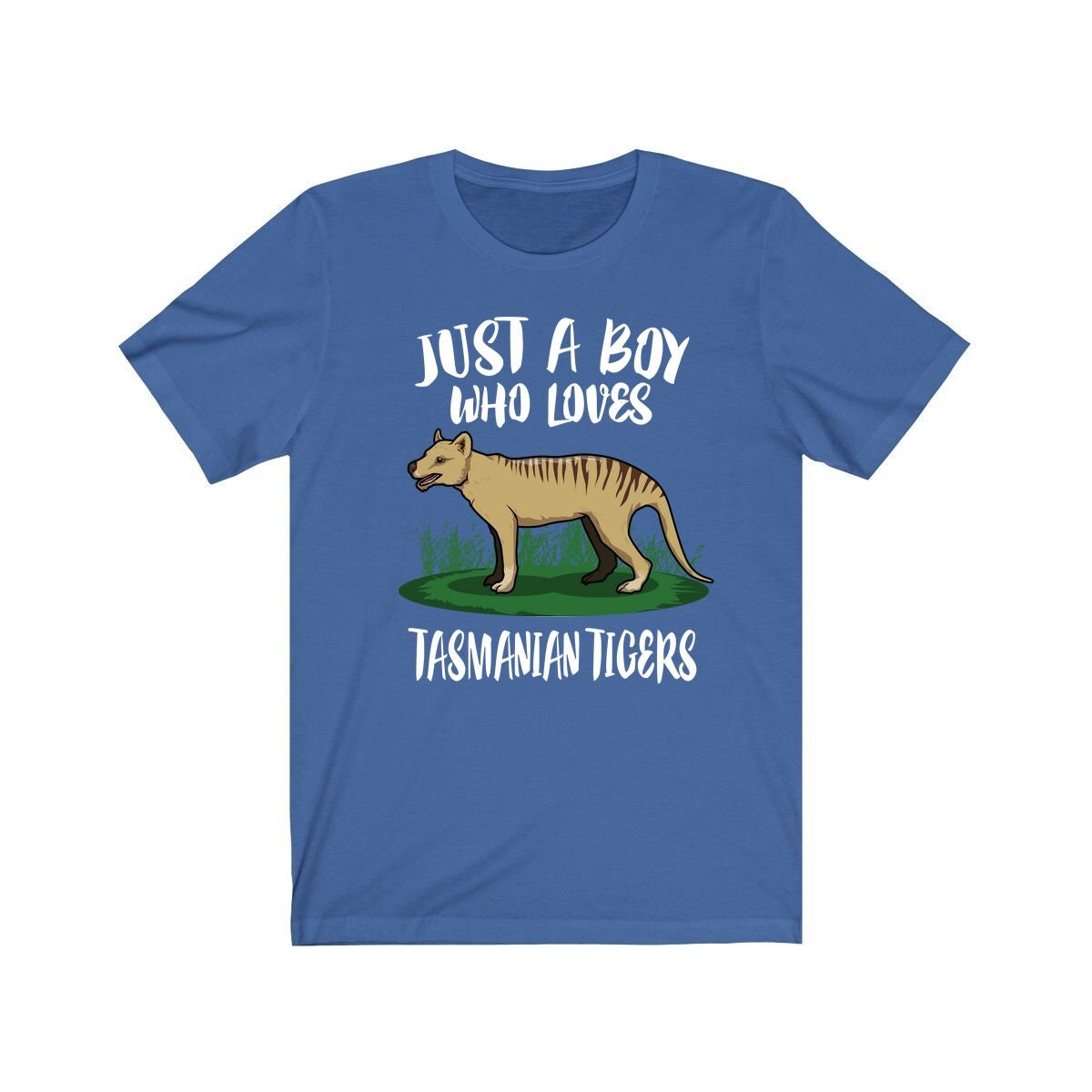 Just A Boy Who Loves Tasmanian Tigers Shirt - thylacine print design