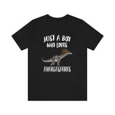 Just A Boy Who Loves Amargasaurus Dinosaur Shirt, Amargasaurus Lover Shirt, Dinosaur Shirt, Dinosaur Lover Gift, Animal Adult Kids T-Shirt Image 1