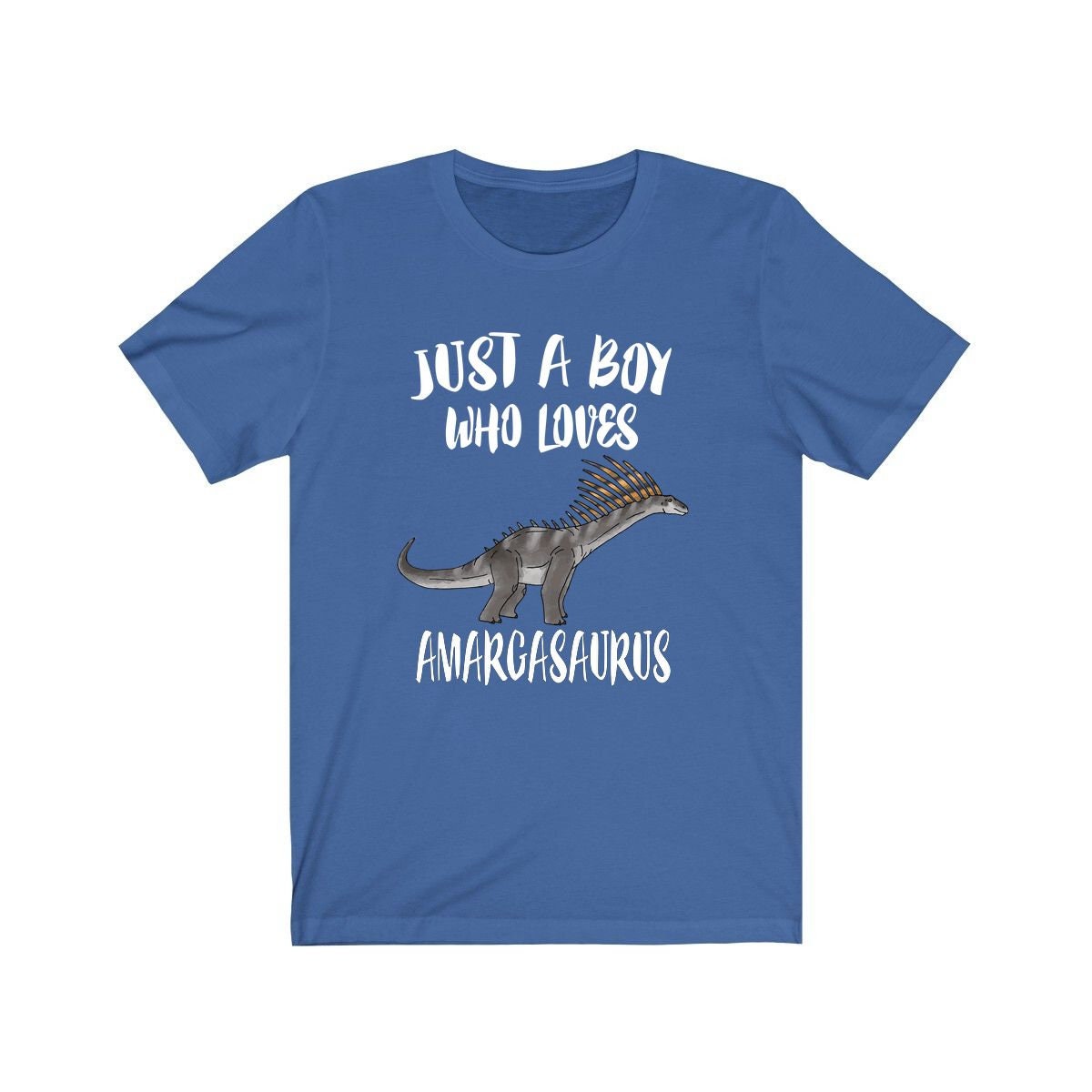 Just a boy who loves amargasaurus Cretaceous spined sauropod tee