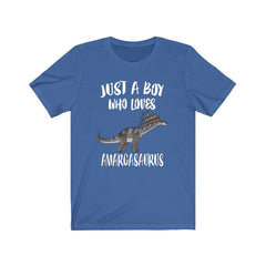 Just a boy who loves amargasaurus Cretaceous spined sauropod tee