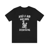 Just A Boy Who Loves Dalmatians Dogs Shirt, Dalmatian Dog Lover Shirt, Dog Shirt, Dalmatian Dog Owner Gift, Animal Adult Kids T-Shirt Image 3