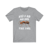 Just A Boy Who Loves Fire Ants Shirt, Fire Ants Lover Shirt, Ant Shirt, Ant Lover Gift, Animal Adult Kids T-Shirt Image 3