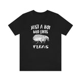 Just A Boy Who Loves Fleas Shirt, Flea Lover Shirt, Flea Shirt, Flea Lover Gift, Animal Adult Kids T-Shirt Image 1