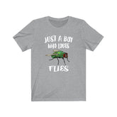 Just A Boy Who Loves Flies Shirt, Flies Lover Shirt, Fly Shirt, Fly Lover Gift, Animal Adult Kids T-Shirt Image 1