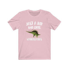 Just A Boy Who Loves Kentrosaurus Dinosaur Shirt - kentrosaurus print design