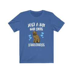 Just a boy who loves labradoodles Labrador poodle hybrid dog tee
