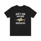 Just A Boy Who Loves Ophthalmosaurus Dinosaur Shirt, Ophthalmosaurus Shirt, Dinosaur Shirt, Dinosaur Lover Gift, Animal Adult Kids T-Shirt Image 2