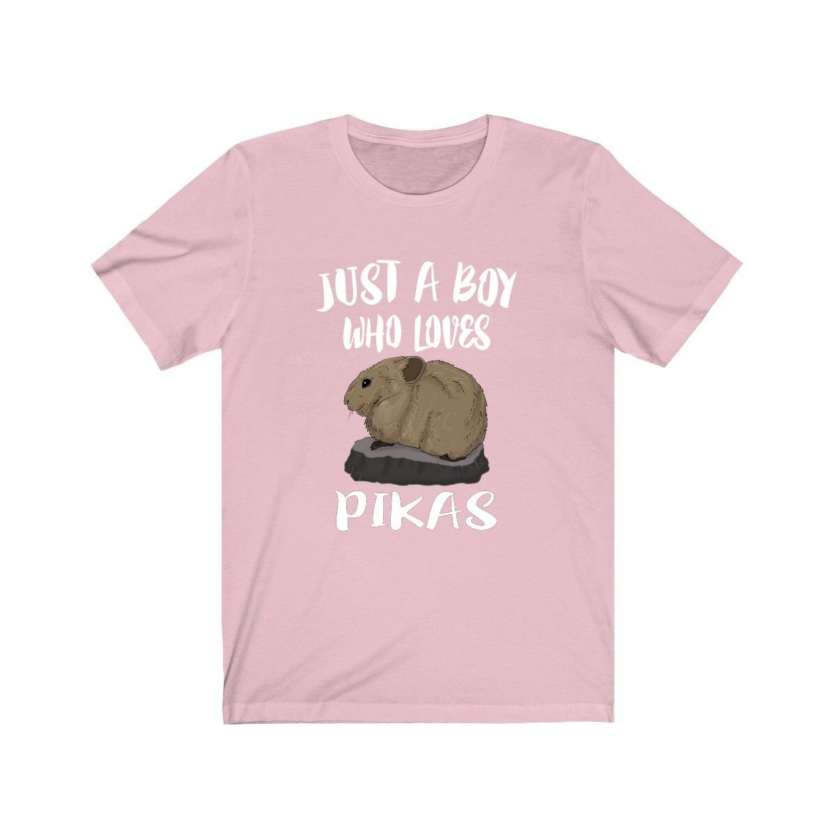 Just a boy who loves pikas alpine mountain talus lagomorph mammal tee
