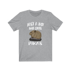 Just a boy who loves pikas alpine mountain talus lagomorph mammal tee