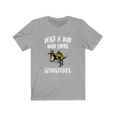 Just A Boy Who Loves Spinosaurus Dinosaur Shirt, Spinosaurus Shirt, Dinosaur Shirt, Dinosaur Lover Gift, Animal Adult Kids T-Shirt Image 1