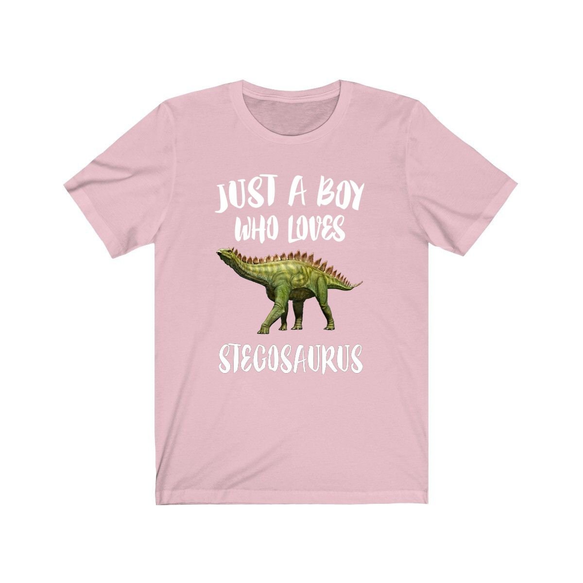 Just a boy who loves stegosaurus armored Jurassic dinosaur tee