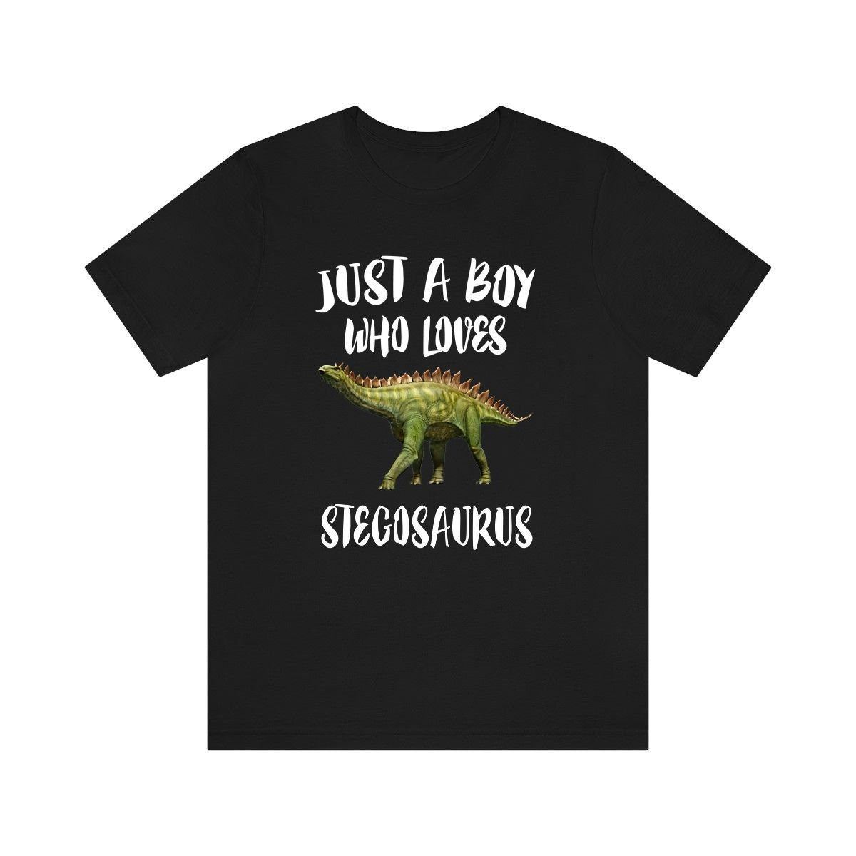 Just A Boy Who Loves Stegosaurus Dinosaur Shirt, Stegosaurus Shirt, Dinosaur Shirt, Dinosaur Lover Gift, Animal Adult Kids T-Shirt Image 1