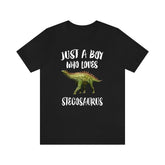 Just A Boy Who Loves Stegosaurus Dinosaur Shirt, Stegosaurus Shirt, Dinosaur Shirt, Dinosaur Lover Gift, Animal Adult Kids T-Shirt Image 1