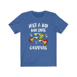 Just A Boy Who Loves Guppies Fish Shirt, Guppy Fish Shirt, Guppy Fish Shirt, Guppy Fish Lover Gift, Animal Adult Kids T-Shirt Image 3