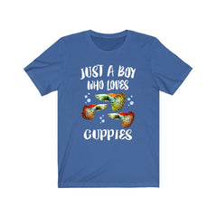 Just a boy who loves guppies tropical livebearer aquarium fish tee