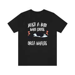 Just A Boy Who Loves Orca Whales Shirt - orca whale print design
