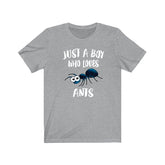Just A Boy Who Loves Ants Shirt, Ant Lover Shirt, Ant Shirt, Ant Lover Gift, Animal Adult Kids T-Shirt Image 1