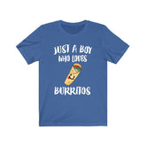 Just A Boy Who Loves Burritos Shirt, Burrito Lover Shirt, Burrito Shirt, Burrito Lover Gift, Animal Adult Kids T-Shirt Image 1
