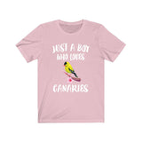 Just A Boy Who Loves Canaries Birds Shirt, Canary Lover Shirt, Canary Shirt, Canary Lover Gift, Animal Adult Kids T-Shirt Image 2