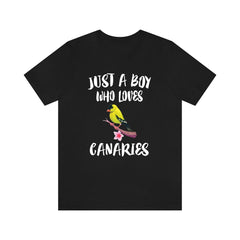 Just A Boy Who Loves Canaries Birds Shirt - canary print design