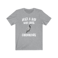 Just a boy who loves cormorants diving coastal fishing bird tee