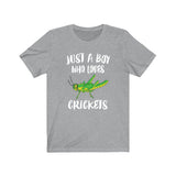 Just A Boy Who Loves Crickets Shirt, Cricket Lover Shirt, Cricket Shirt, Cricket Lover Gift, Animal Adult Kids T-Shirt Image 2