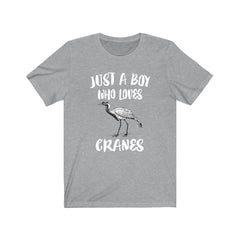Just A Boy Who Loves Cranes Birds Shirt - crane print design