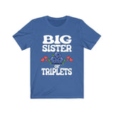 Big Sister Of Triplets Shirt, Big Sister Of Triplets Gift, Triplet Sister Shirt, Baby Announcement Gift T-Shirt Image 2
