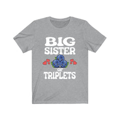 Big Sister Of Triplets T-Shirt - big sister of triplets design