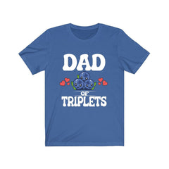 Dad of triplets blueberries father announcement tee for triplet dad