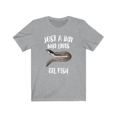 Just A Boy Who Loves Eels Fish Shirt - eel print design