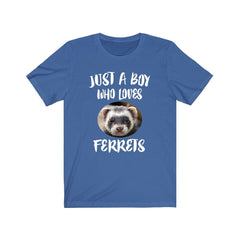 Just A Boy Who Loves Ferrets Shirt - ferret print design