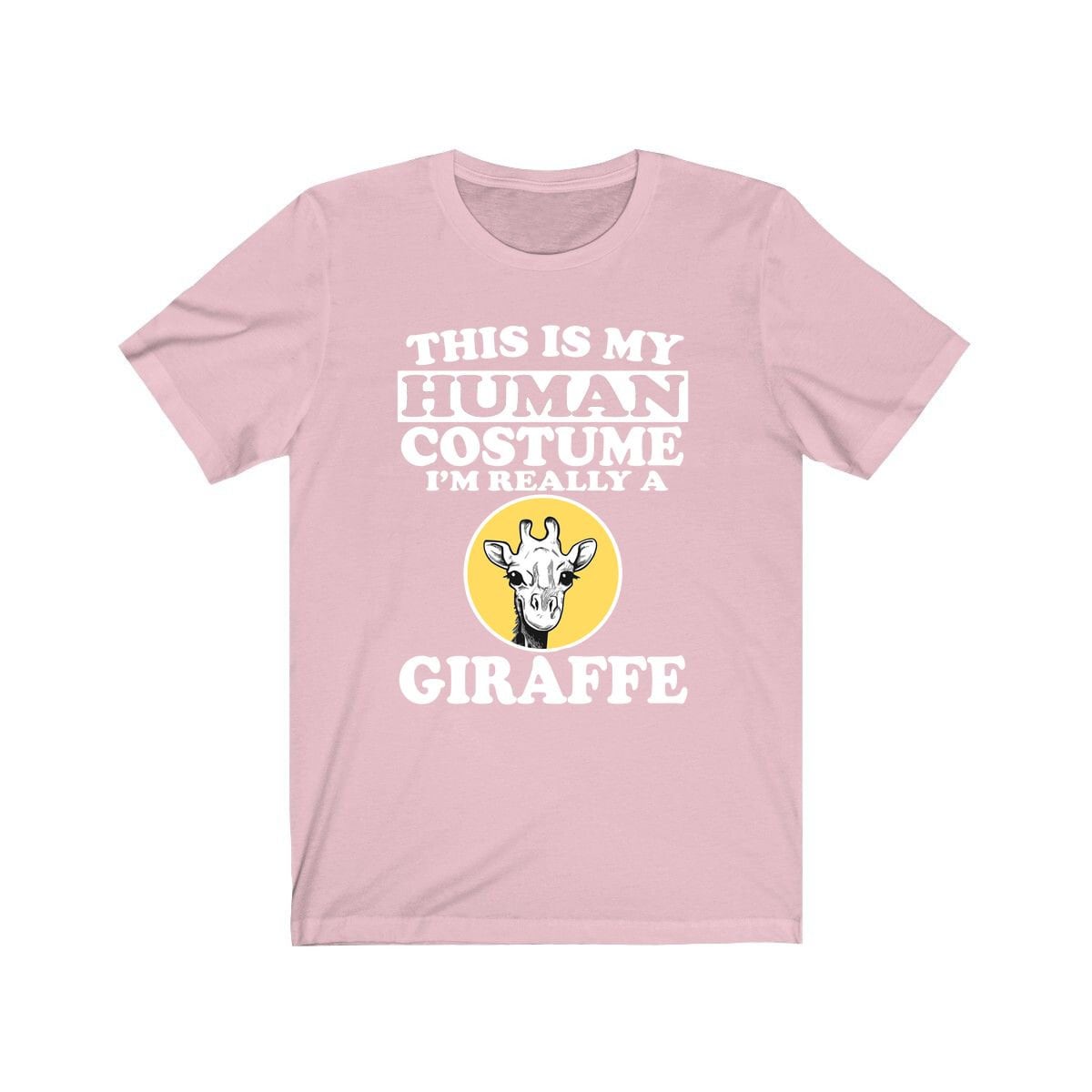 This is my human costume I am really a giraffe African savanna animal tee