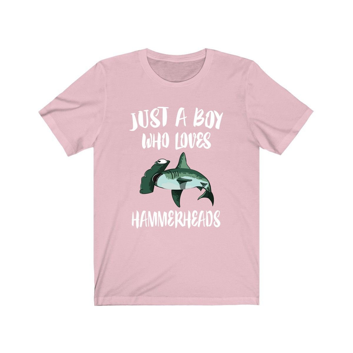 Just a boy who loves hammerhead sharks ocean apex predator tee