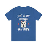 Just A Boy Who Loves Hamsters Shirt, Hamster Lover Shirt, Hamster Shirt, Hamsters Lover Gift, Animal Adult Kids T-Shirt Image 2