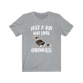 Just A Boy Who Loves Hornbills Birds Shirt, Hornbill Lover Shirt, Birding Shirt, Hornbill Lover Gift, Animal Adult Kids T-Shirt Image 1