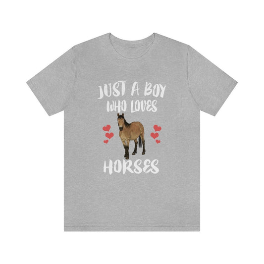 Just A Boy Who Loves Horses Shirt - horse print design