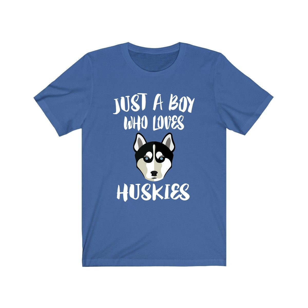 Just A Boy Who Loves Huskies Dogs Shirt - Siberian Husky print design