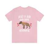 Just A Boy Who Loves Hyenas Shirt, Hyena Lover Shirt, Hyena Shirt, Hyena Lover Gift, Animal Adult Kids T-Shirt Image 4
