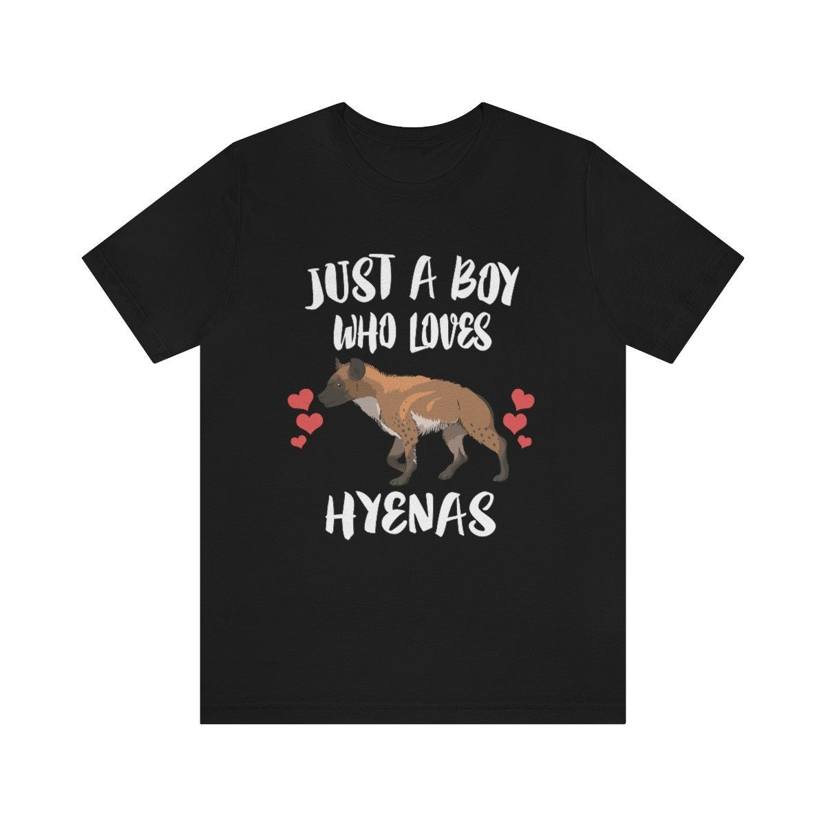 Just A Boy Who Loves Hyenas Shirt, Hyena Lover Shirt, Hyena Shirt, Hyena Lover Gift, Animal Adult Kids T-Shirt Image 1