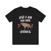 Just A Boy Who Loves Hyenas Shirt, Hyena Lover Shirt, Hyena Shirt, Hyena Lover Gift, Animal Adult Kids T-Shirt Image 1