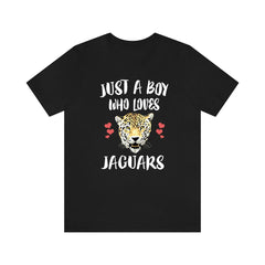 Just A Boy Who Loves Jaguars Shirt, Jaguar Lover Shirt, Jaguar Shirt, Jaguar Lover Gift, Animal Adult Kids T-Shirt Image 1