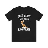 Just A Boy Who Loves Kangaroos Shirt, Kangaroo Lover Shirt, Kangaroo Shirt, Kangaroo Lover Gift, Animal Adult Kids T-Shirt Image 1
