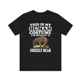 This Is My Human Costume I'm Really A Grizzly Bear Shirt, Grizzly Bear Lover Shirt, bear Shirt, Bear Funny Gift, Animal Shirt Image 2