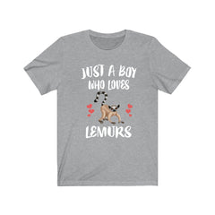 Just a boy who loves lemurs Madagascar endemic primate lover tee